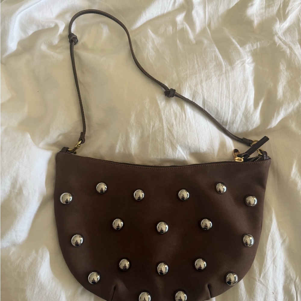 Clare V Lune Oat Shoulder Bag with Silver Accents -brand new - Picture 6 of 8